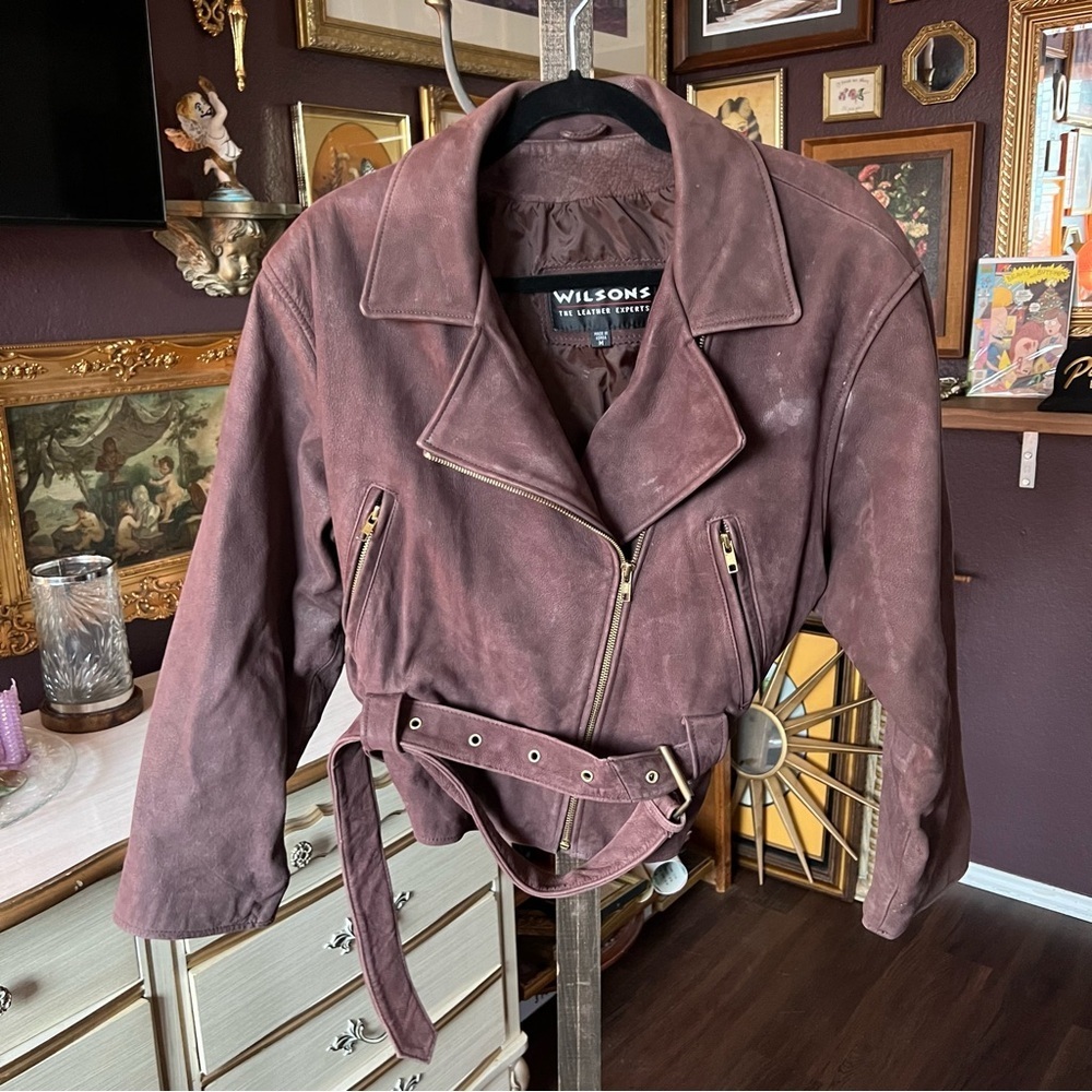 Wilson’s Suede Genuine Leather Motorcycle Jacket Medium